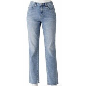 SLVRLAKE Straight Leg Jeans Womens 28 Light Wash Premium Denim USA Made